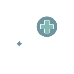 dentistry icon with muted blue and teal coloring